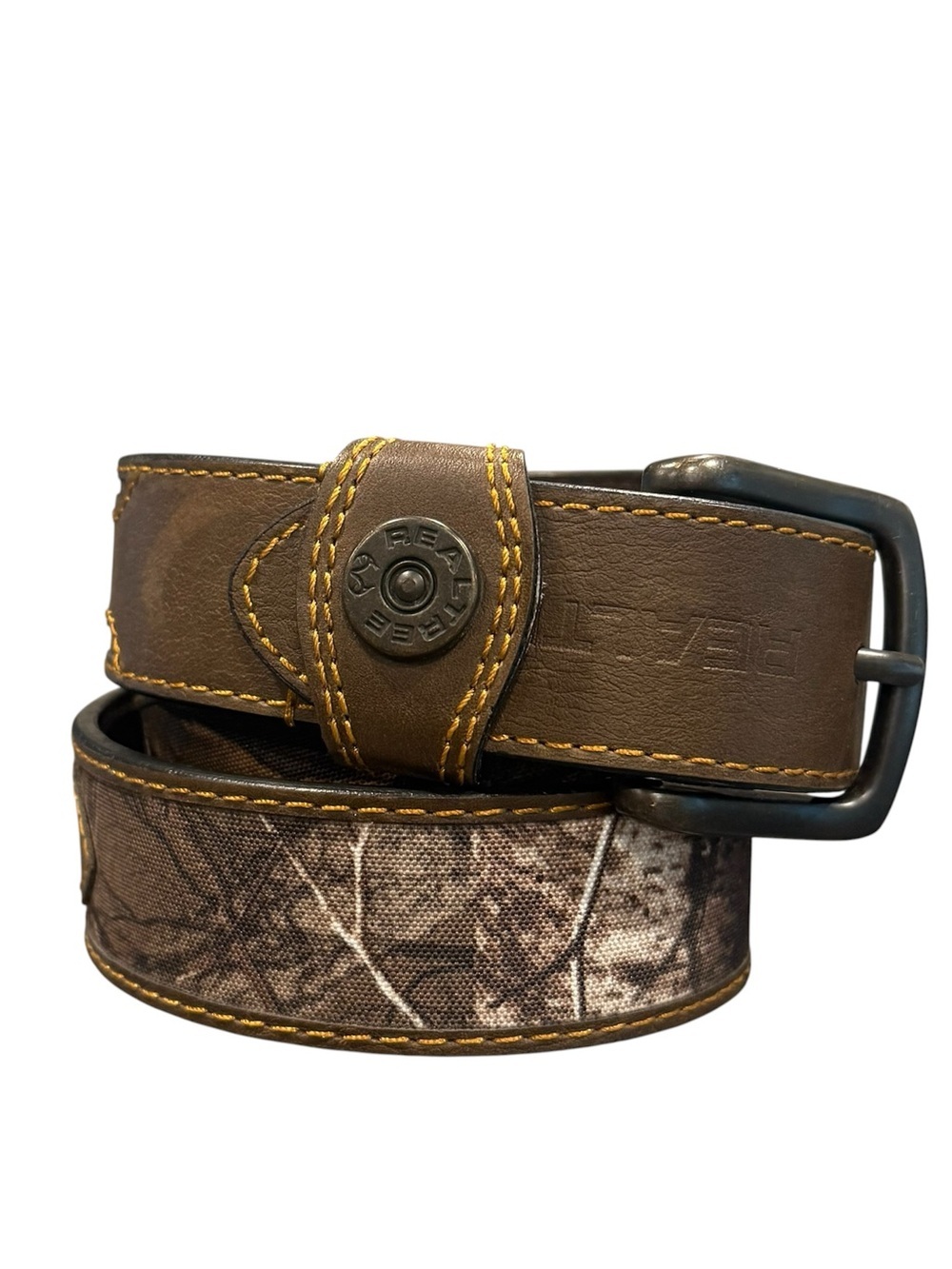 Realtree camoflouge belt camo size 38/40 men green brown leather 95091W/209